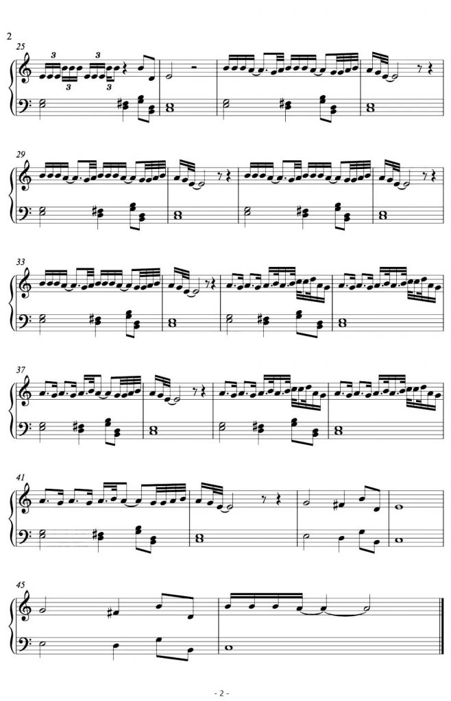 Wait Wait Wait 钢琴谱-蔡徐坤