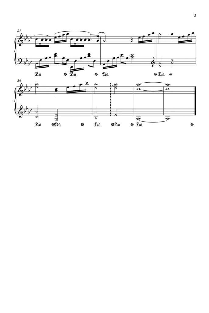 致你 钢琴五线谱 - yihuik苡慧