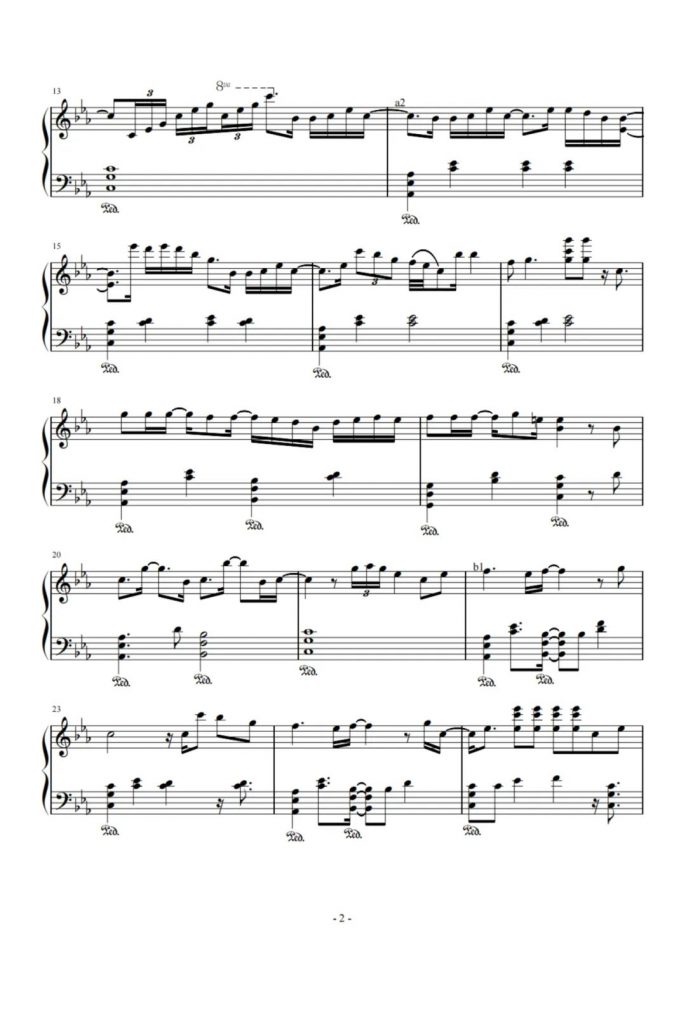 下潜 钢琴五线谱 - 川青/Morerare热门单曲