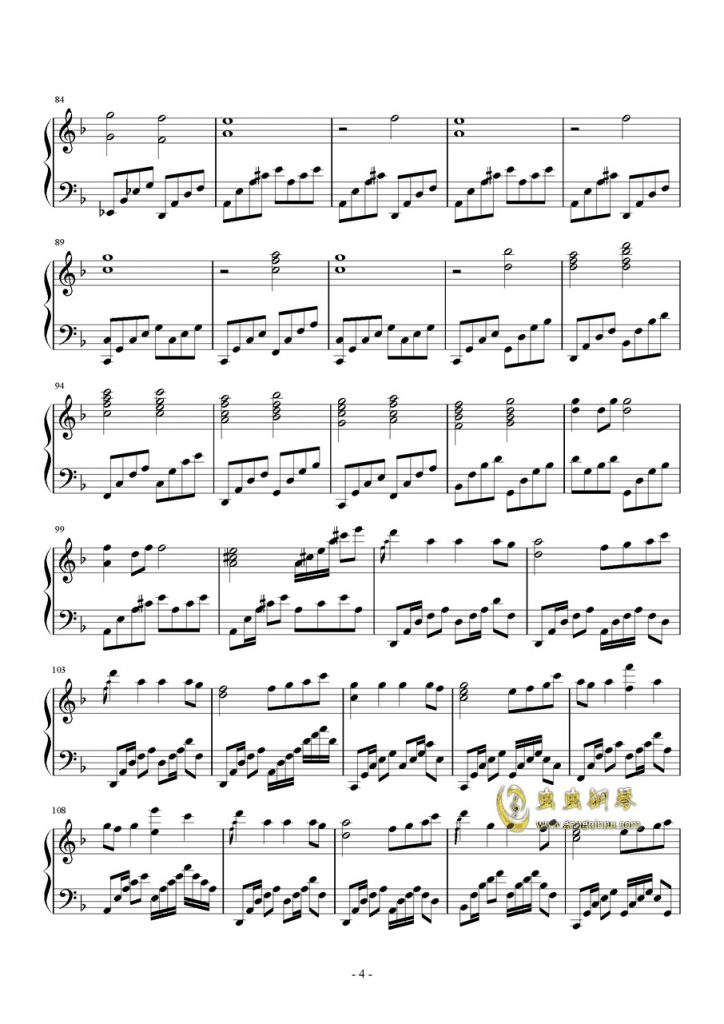 Star Sky 钢琴五线谱 - 抖音热歌