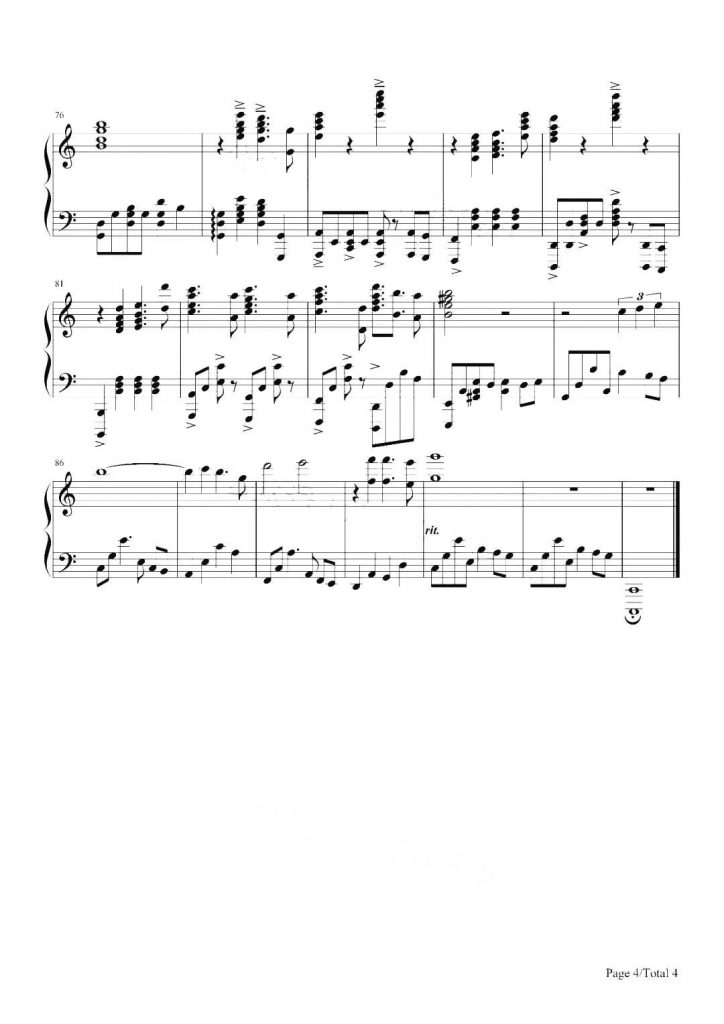 Somewhere In Time 钢琴五线谱