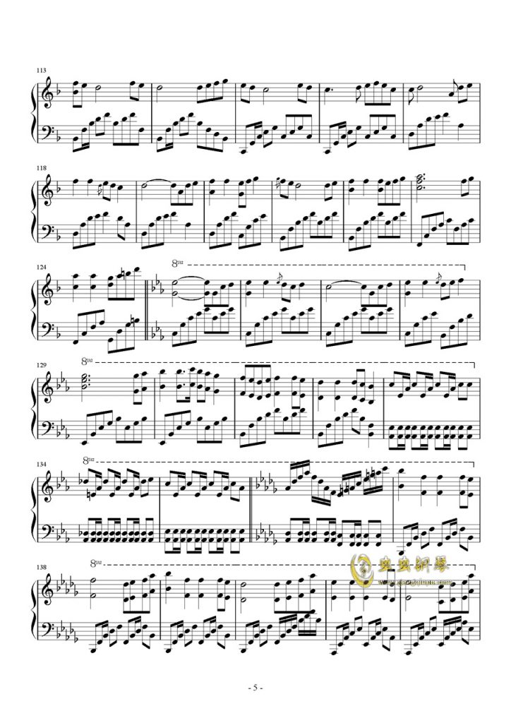 Star Sky 钢琴五线谱 - 抖音热歌