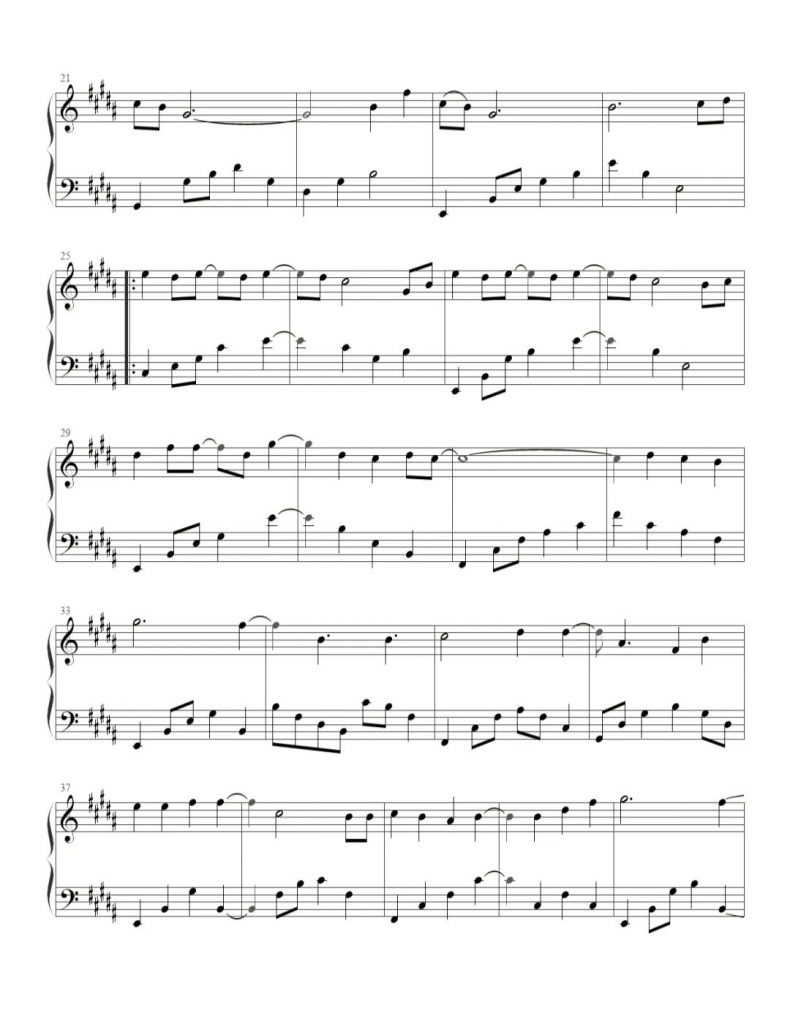 光点 钢琴五线谱 - 肖战