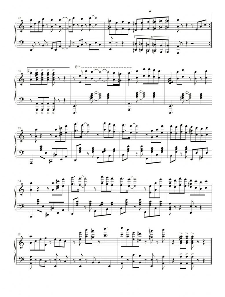 Mojito 钢琴五线谱 - 周杰伦