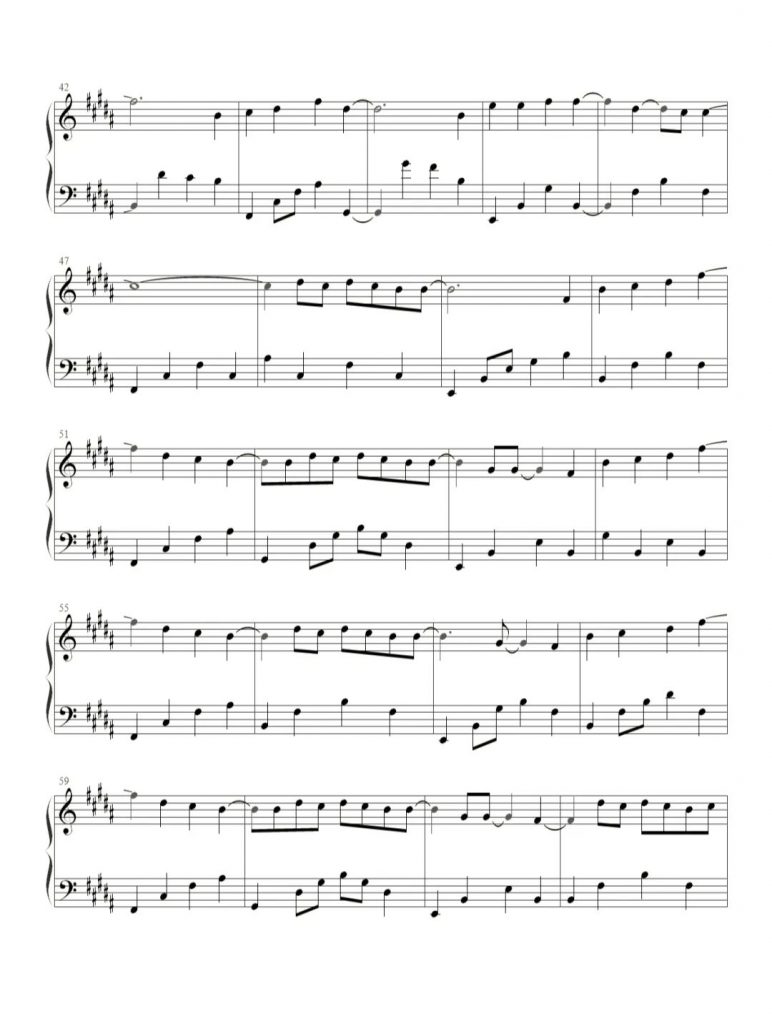 光点 钢琴五线谱 - 肖战