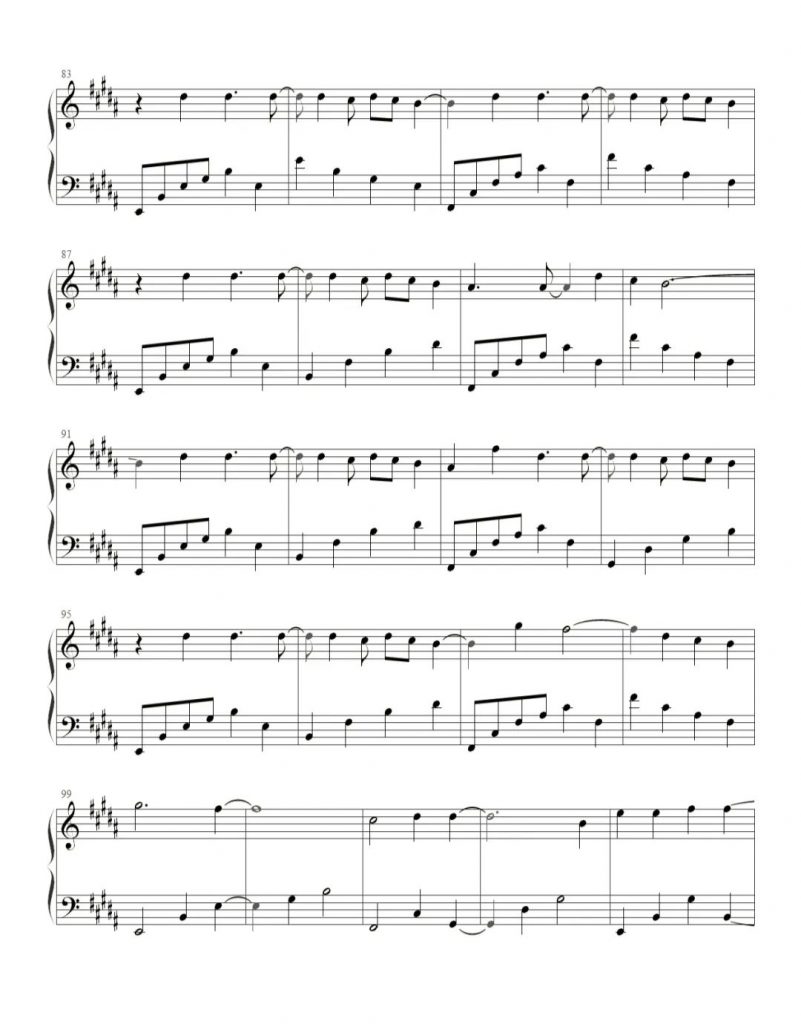 光点 钢琴五线谱 - 肖战