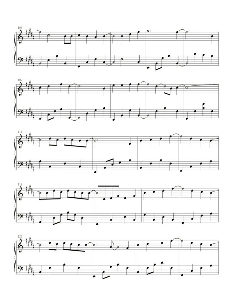 光点 钢琴五线谱 - 肖战