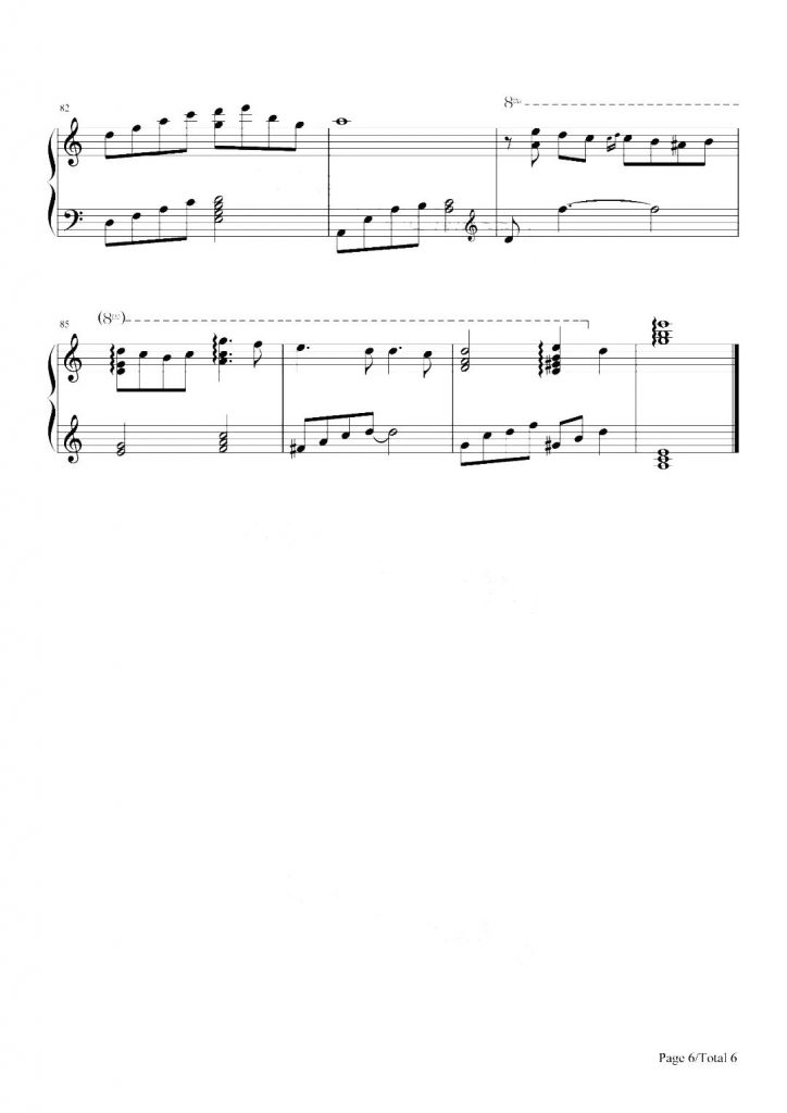 更替的四季 钢琴五线谱 - 久石让