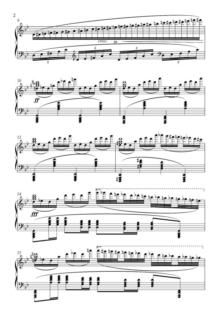 最伟大的作品 钢琴斗琴间奏 五线谱 -周杰伦&郎朗