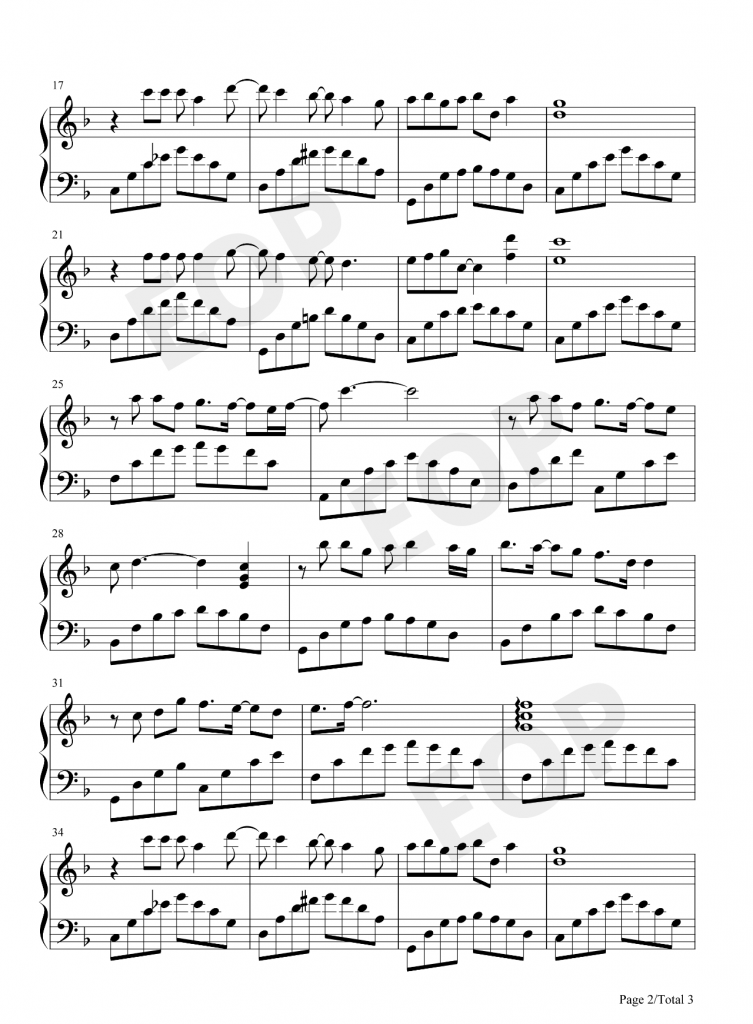 叮咛 钢琴谱 - 毛不易