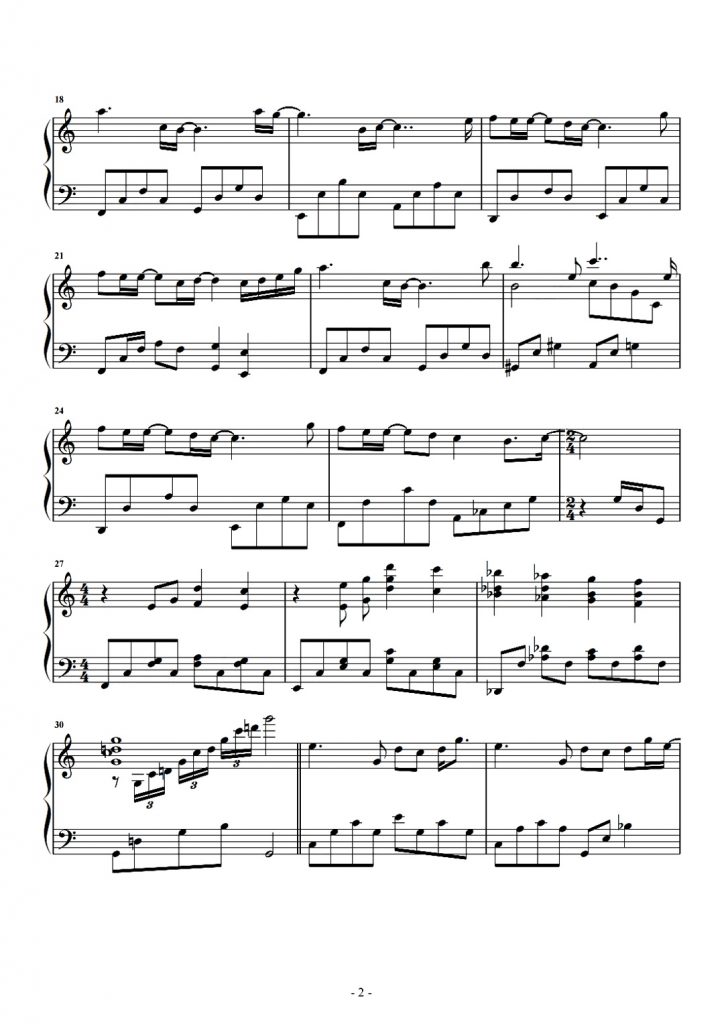 裹着心的光 钢琴曲谱 - 林俊杰