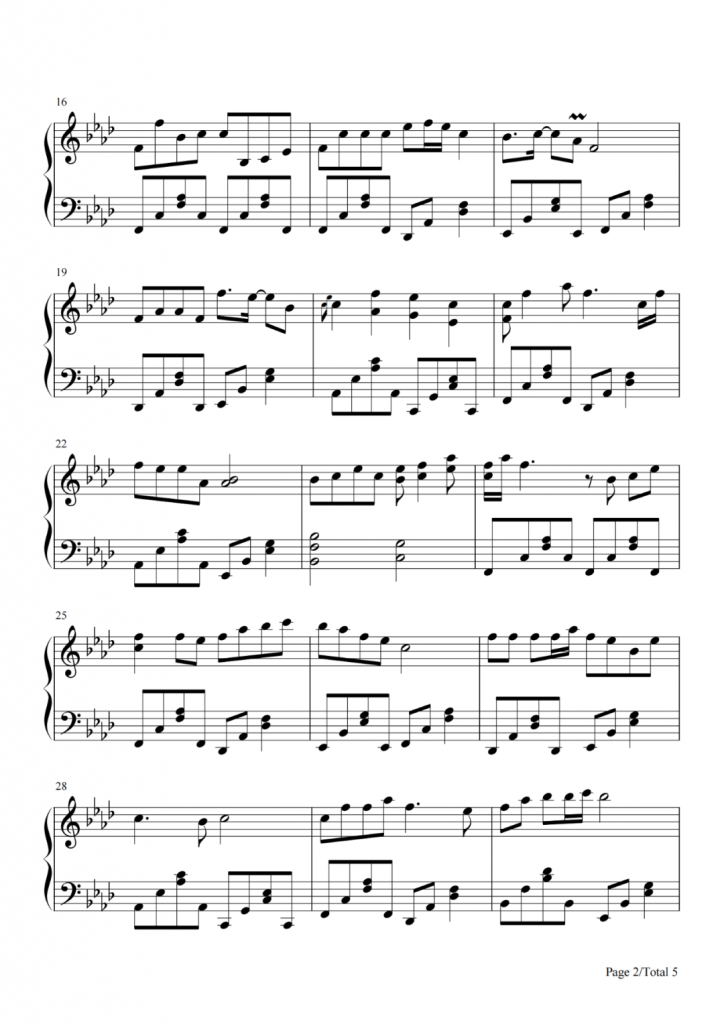 站在草原望北京 钢琴谱