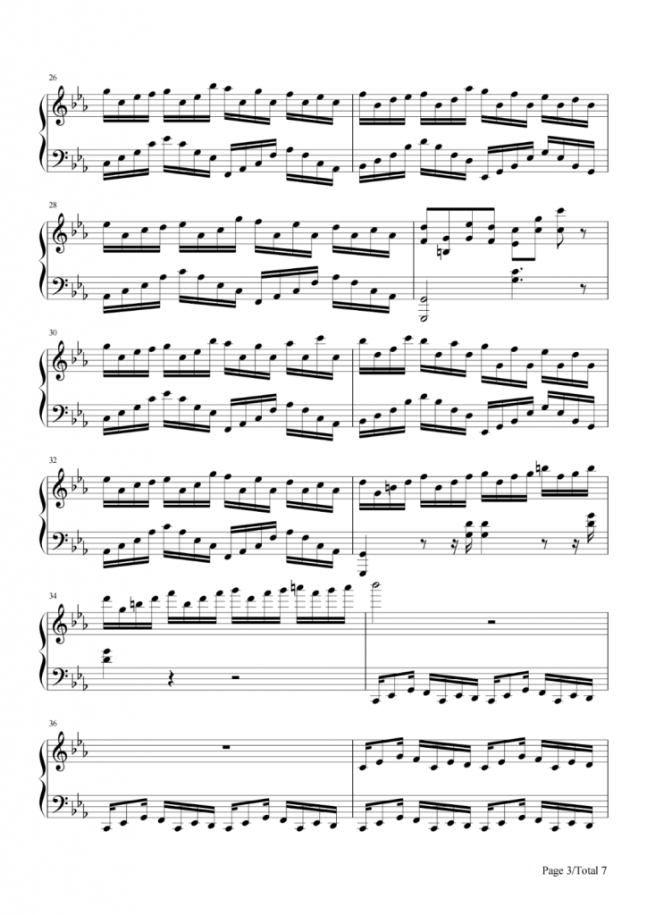 克罗地亚狂想曲 钢琴谱