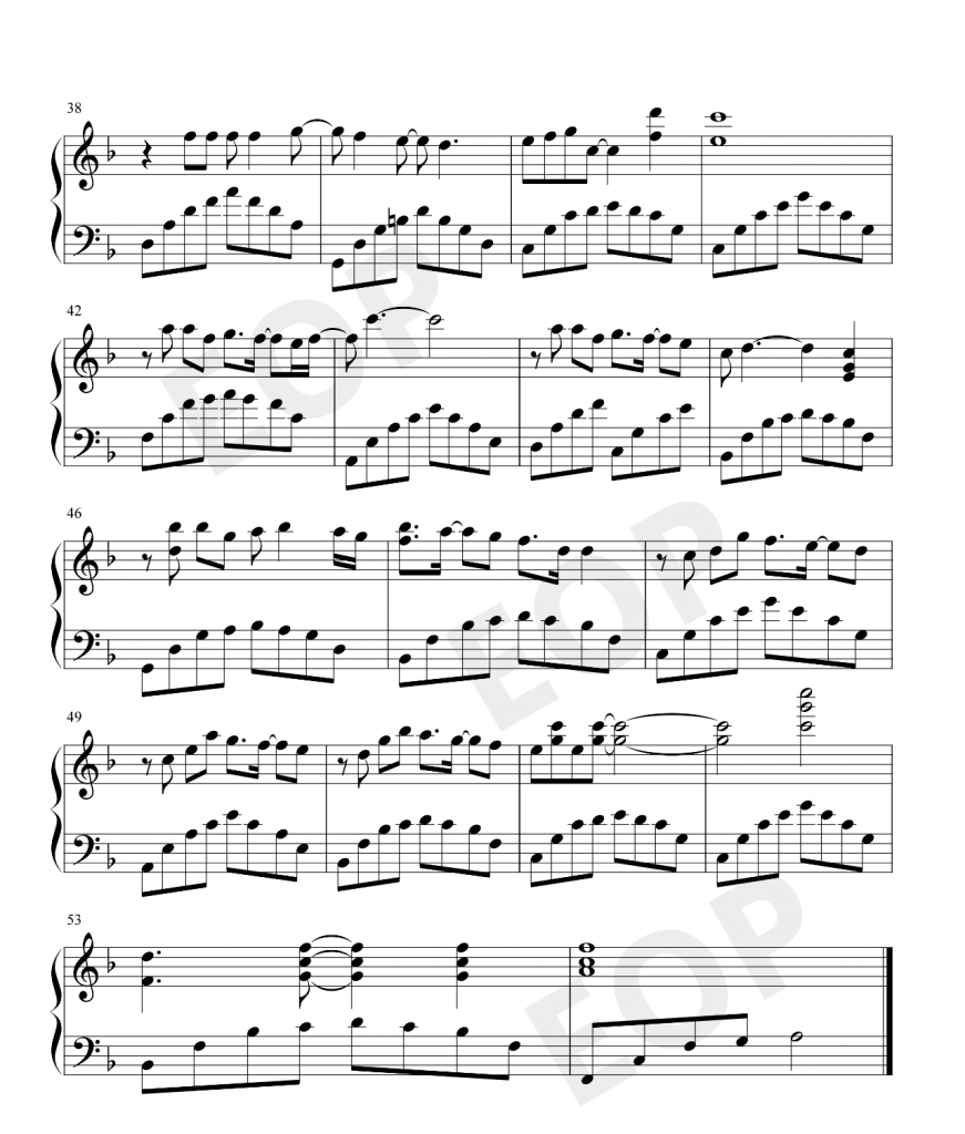 叮咛 钢琴谱 - 毛不易