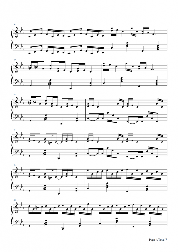 克罗地亚狂想曲 钢琴谱