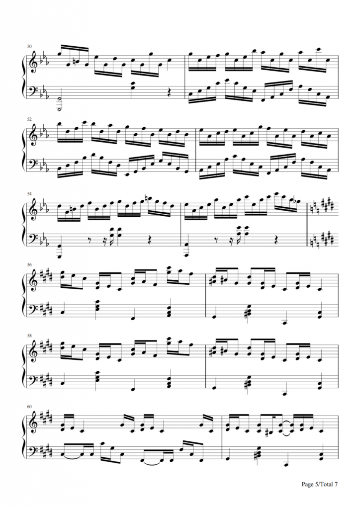 克罗地亚狂想曲 钢琴谱