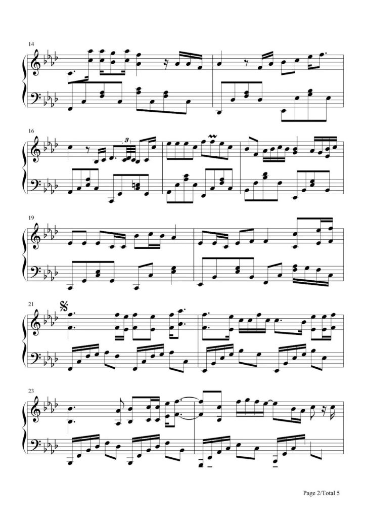 可可托海的牧羊人 钢琴谱