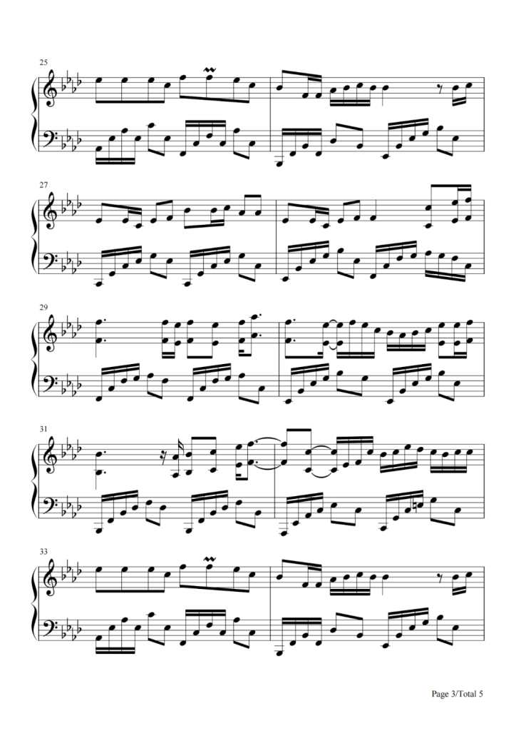 可可托海的牧羊人 钢琴谱