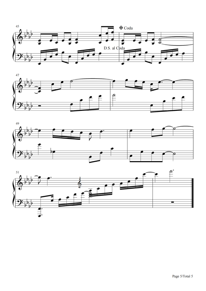 可可托海的牧羊人 钢琴谱