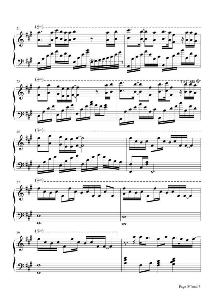 谁的眼泪在飞 钢琴谱