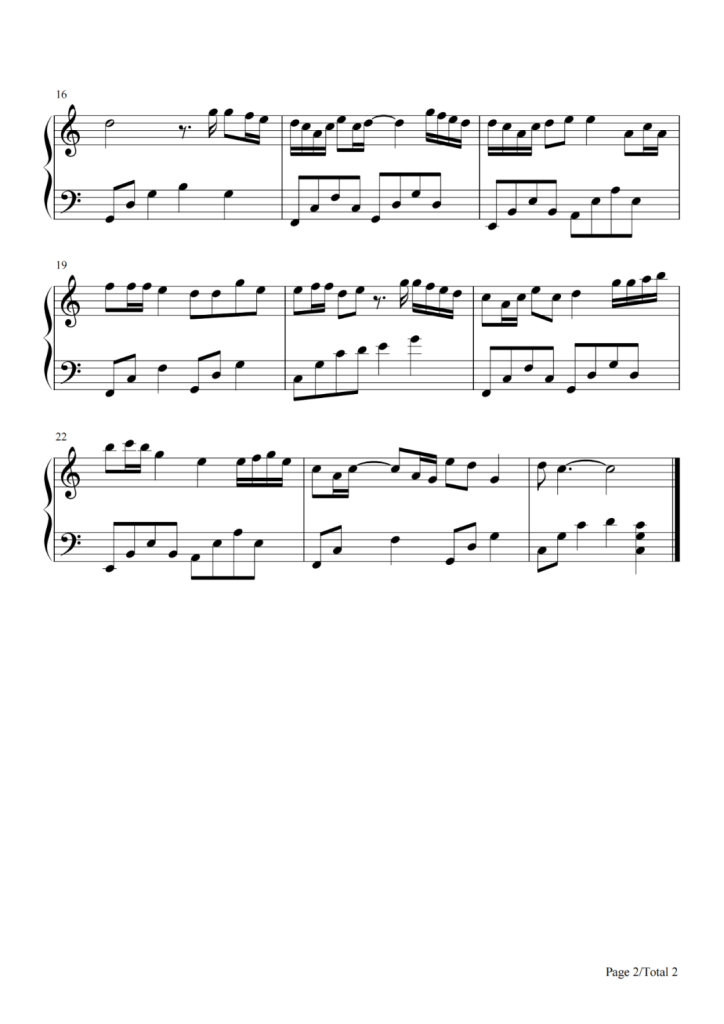 不知所措 钢琴谱 -C调简单版-最灿烂的烟火总是先坠落-抖音热歌-王靖雯不胖