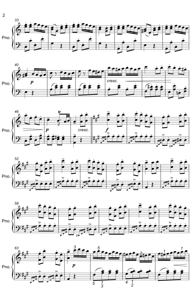 土耳其进行曲 钢琴曲谱 精制版 -莫扎特