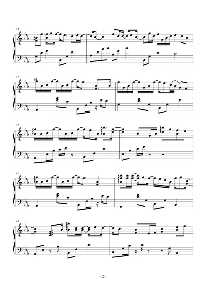 云与海 钢琴曲谱 - 阿YueYue