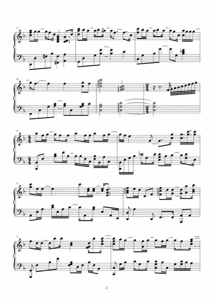 无人之岛 钢琴曲谱-任然