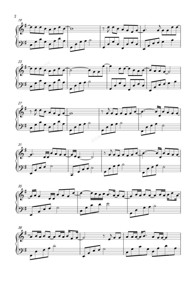 在你的身边 钢琴曲谱 - 盛哲