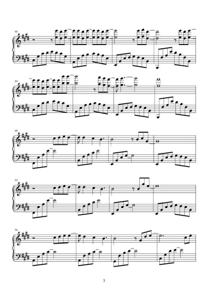 爱，存在 钢琴谱 -《流星花园》电视剧插曲 -魏奇奇