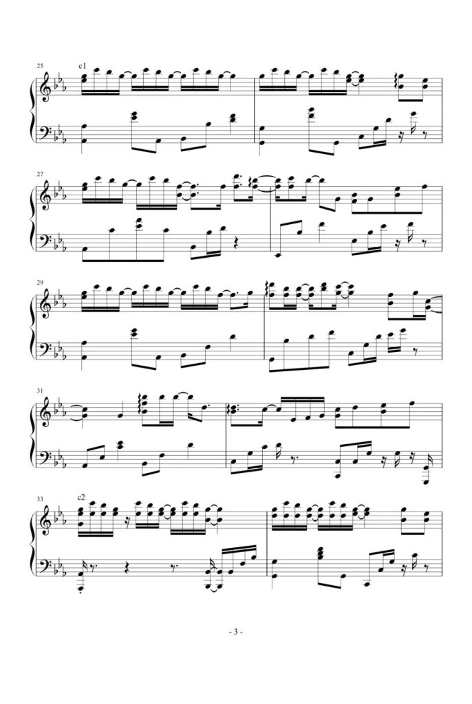 云与海 钢琴曲谱 - 阿YueYue