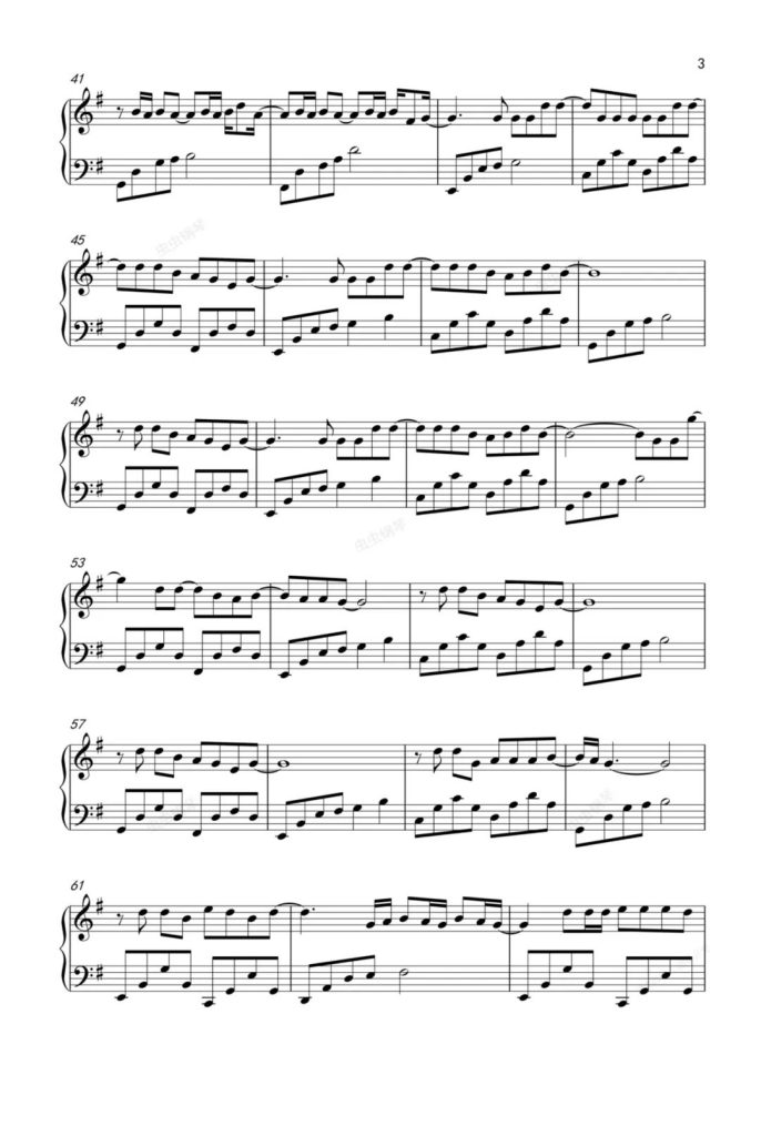 在你的身边 钢琴曲谱 - 盛哲