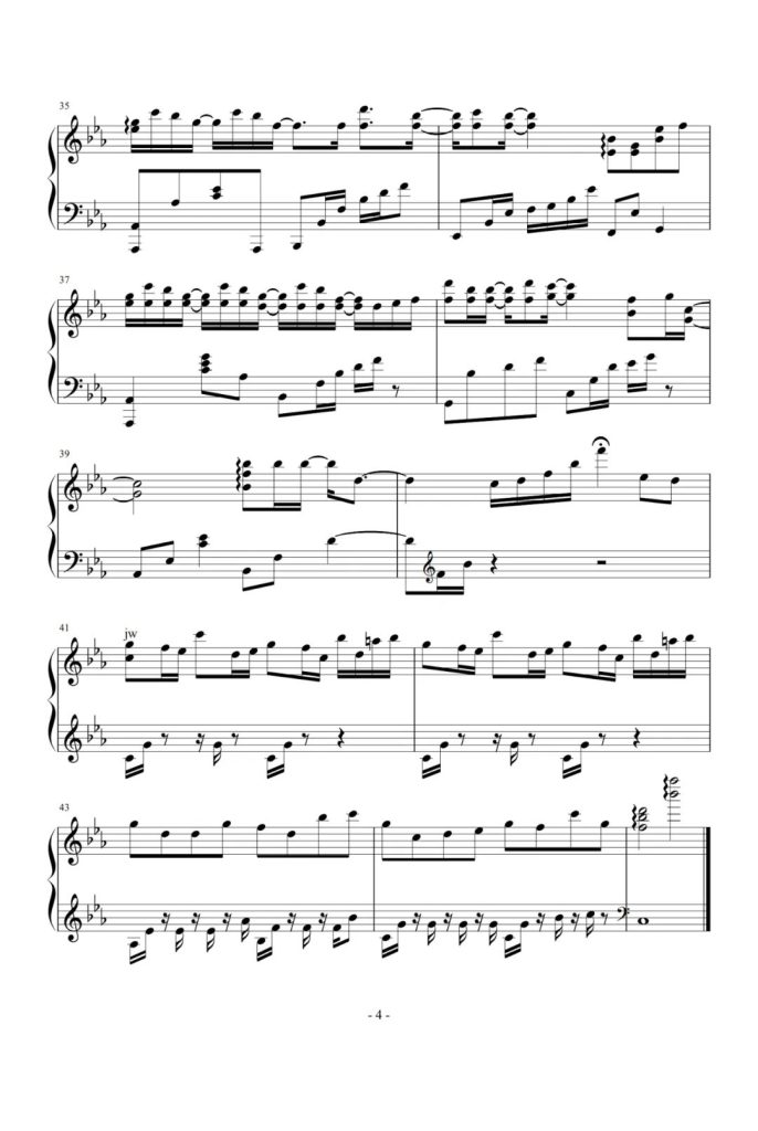 云与海 钢琴曲谱 - 阿YueYue