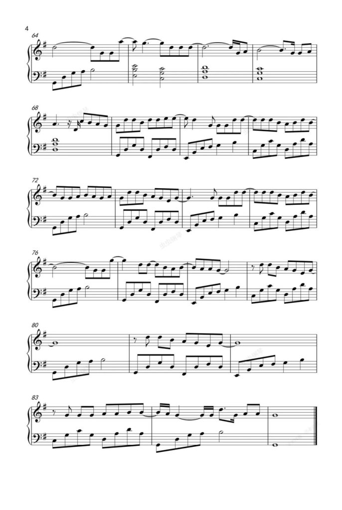 在你的身边 钢琴曲谱 - 盛哲