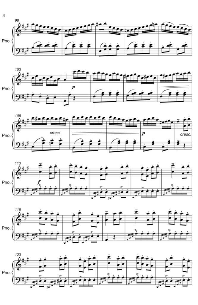 土耳其进行曲 钢琴曲谱 精制版 -莫扎特