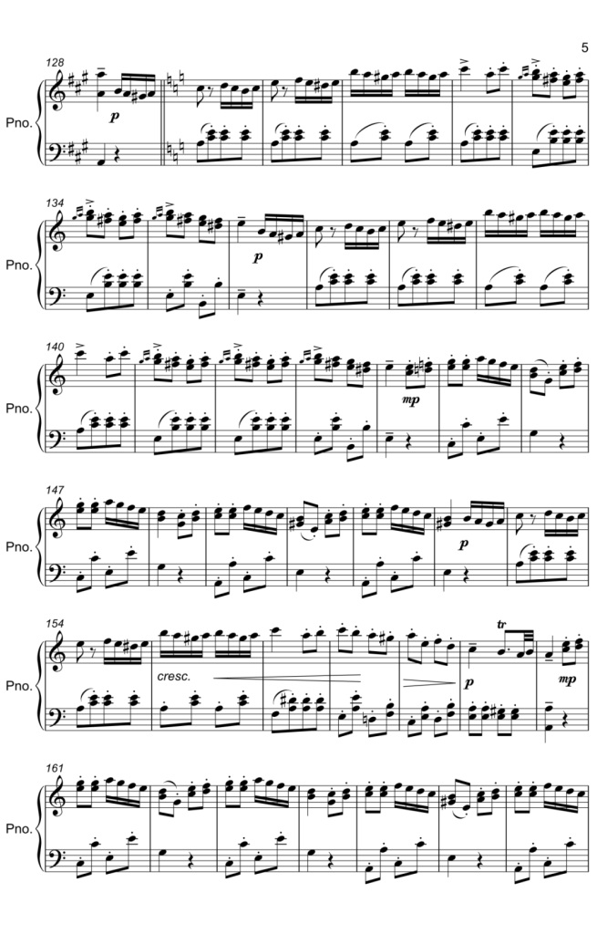 土耳其进行曲 钢琴曲谱 精制版 -莫扎特