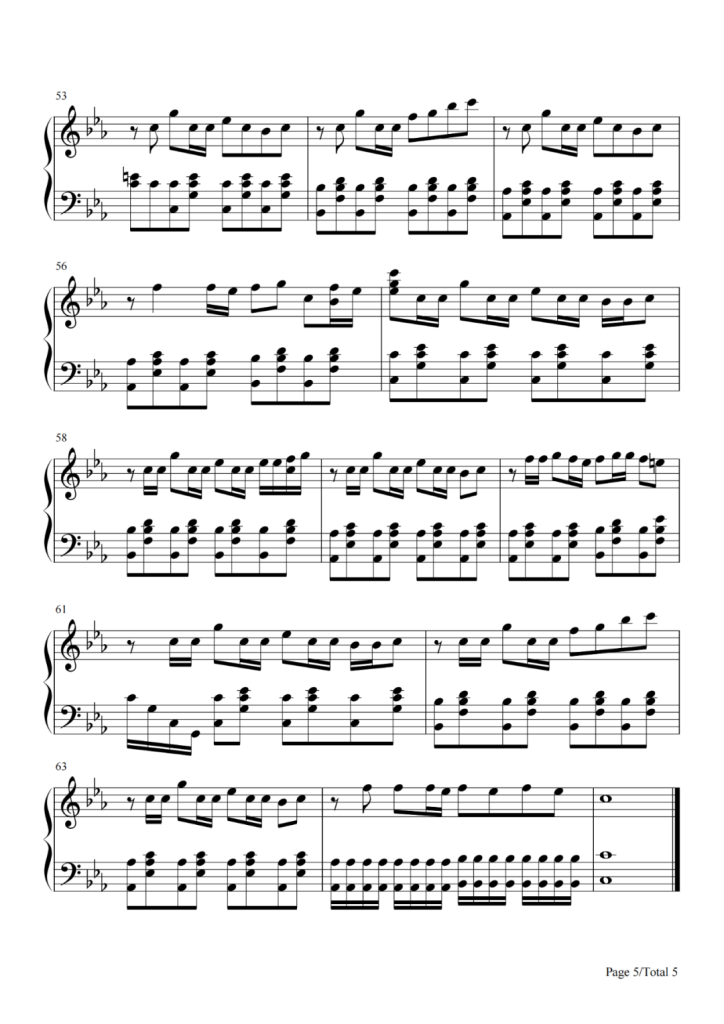 Relics 遗迹 钢琴谱 - 3D跑酷游戏《滚动的天空》背景音乐