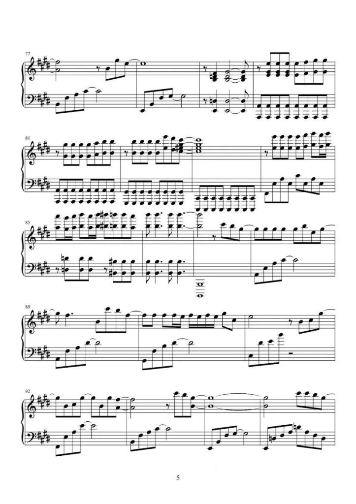 爱，存在 钢琴谱 -《流星花园》电视剧插曲 -魏奇奇