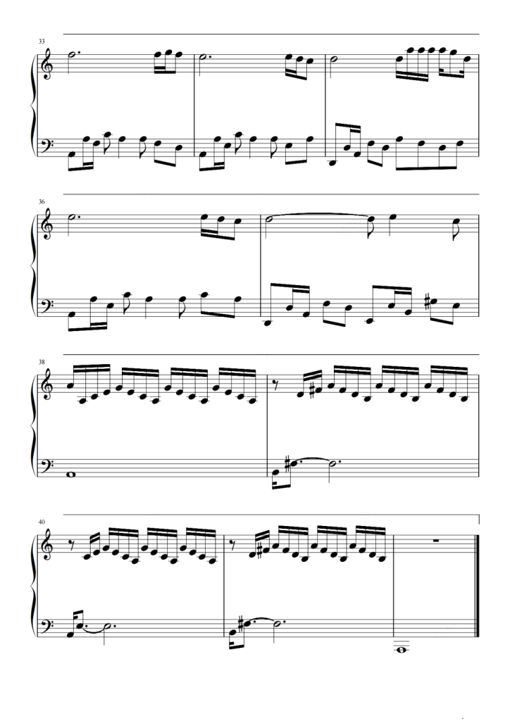 漫步人生路 钢琴曲谱 - 抖音热歌