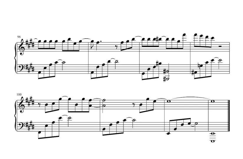 爱，存在 钢琴谱 -《流星花园》电视剧插曲 -魏奇奇