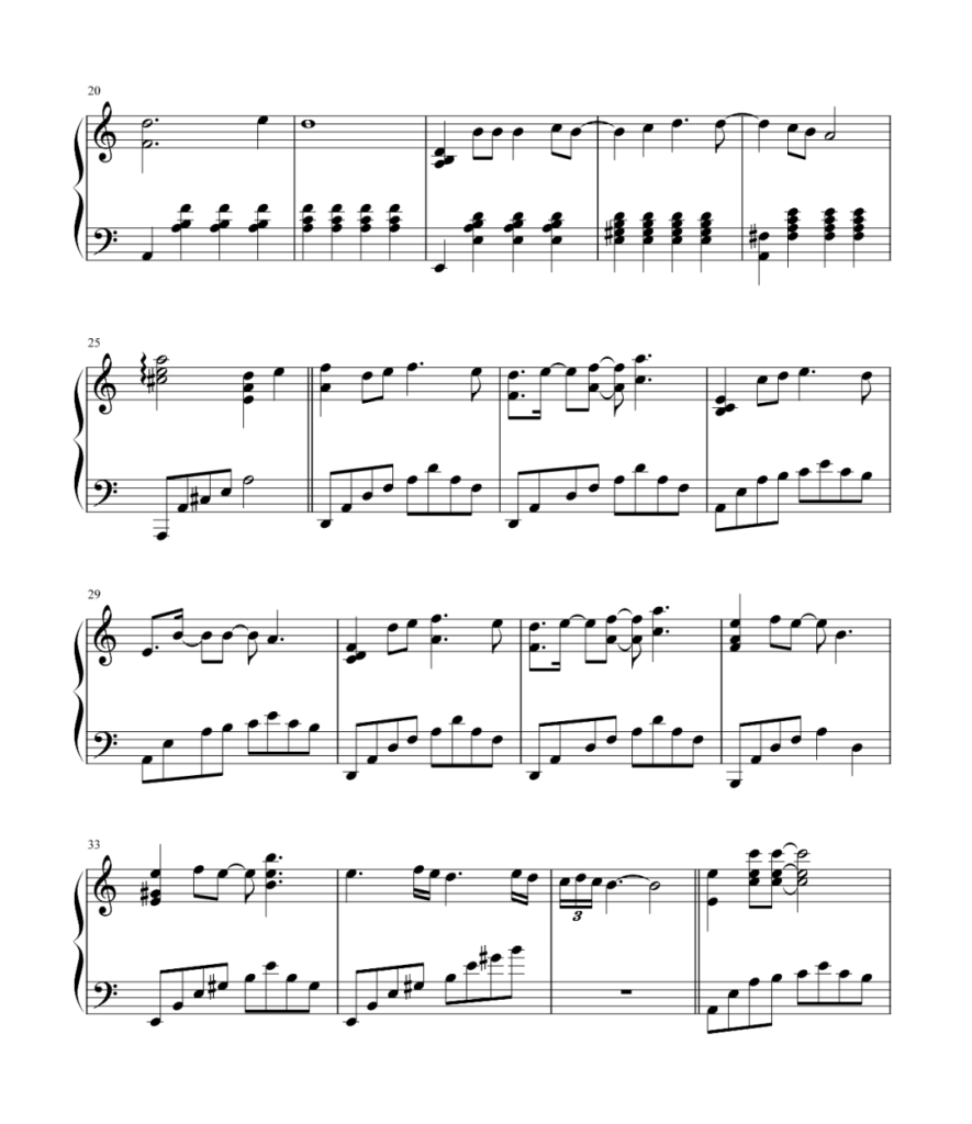 我亲爱的 钢琴谱-电视剧《亲爱的翻译官》主题曲