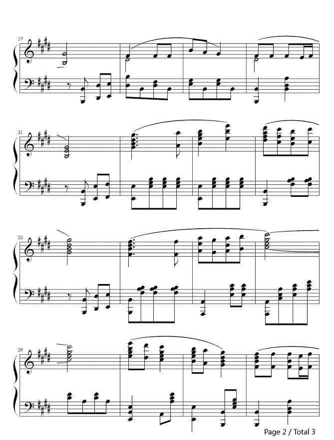 每当我走过老师窗前 钢琴谱