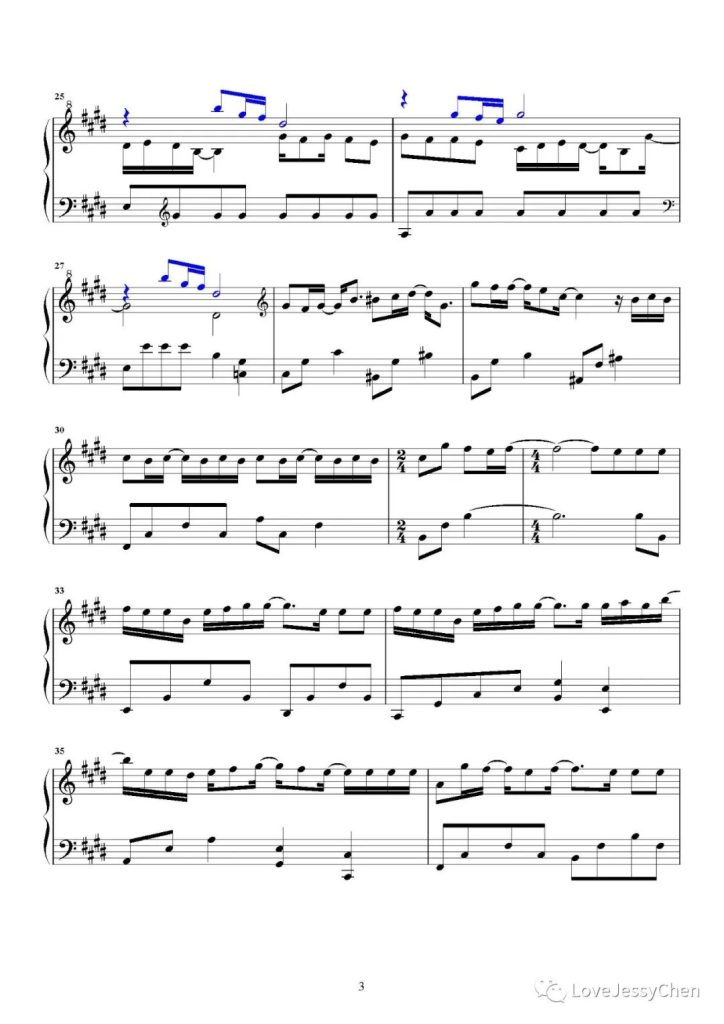 错行轨道 钢琴曲谱 -  刘梦妤