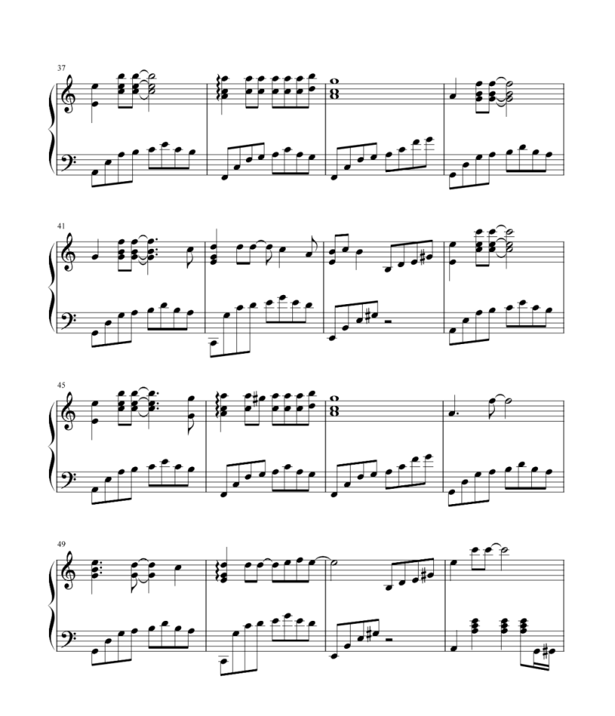 我亲爱的 钢琴谱-电视剧《亲爱的翻译官》主题曲