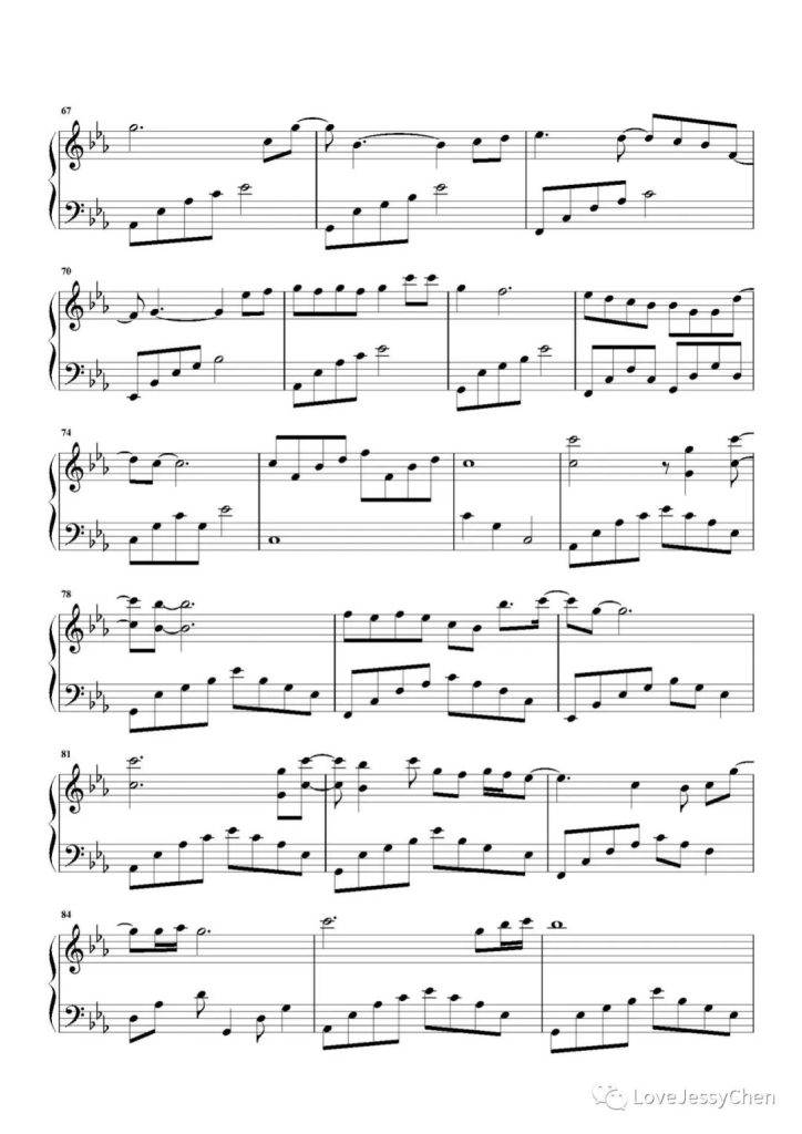 周深 月光 钢琴曲谱