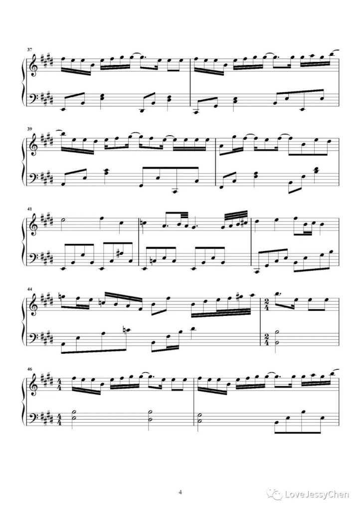 错行轨道 钢琴曲谱 -  刘梦妤