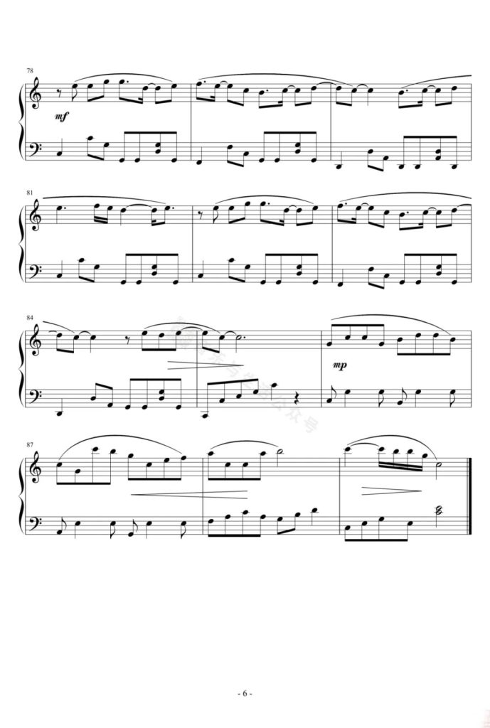 当我们一起走过 钢琴谱 - 苏打绿