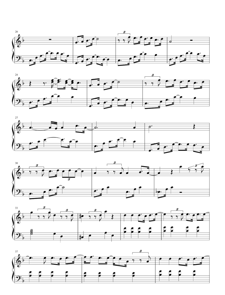 City of Stars 钢琴谱 - 电影《爱乐之城》主题曲