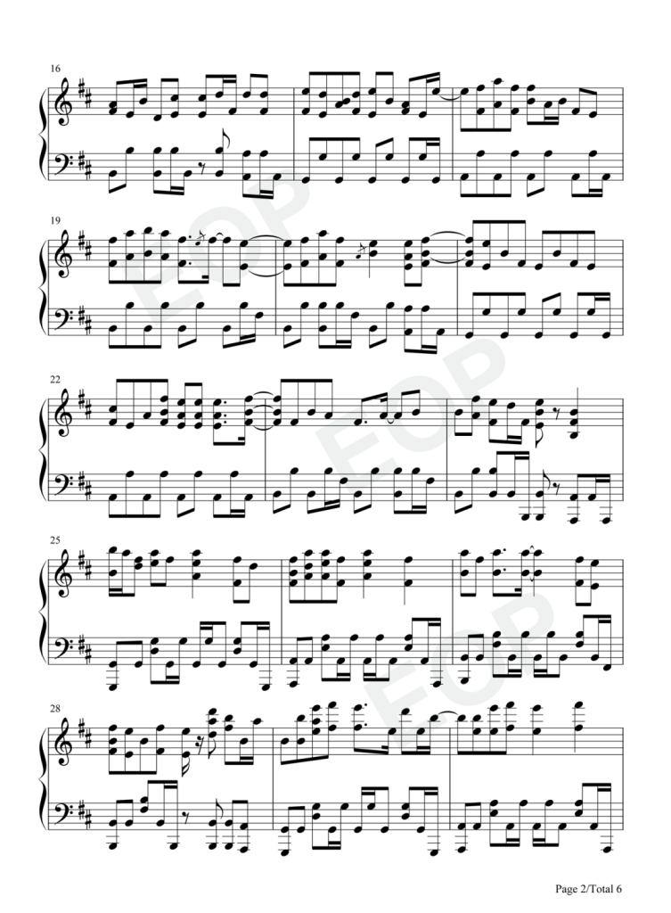 精卫 钢琴曲谱 - 30年前50年后