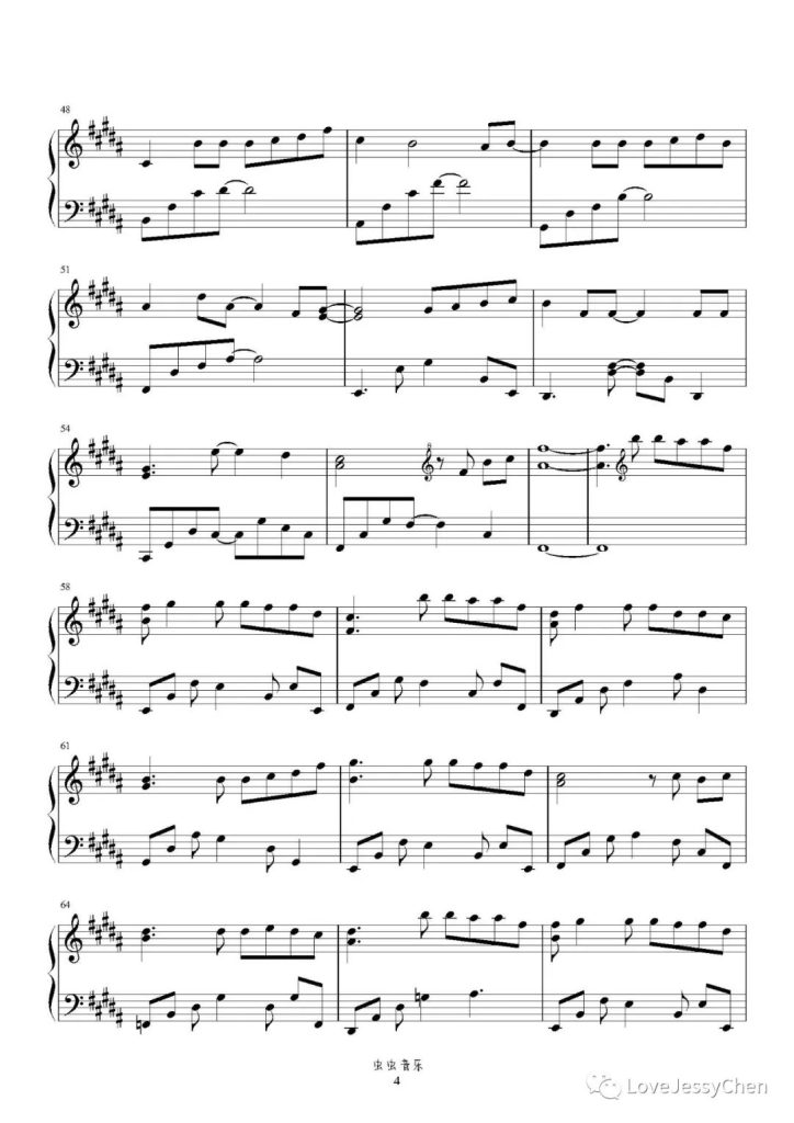  最美的瞬间 钢琴曲谱 - 小阿七